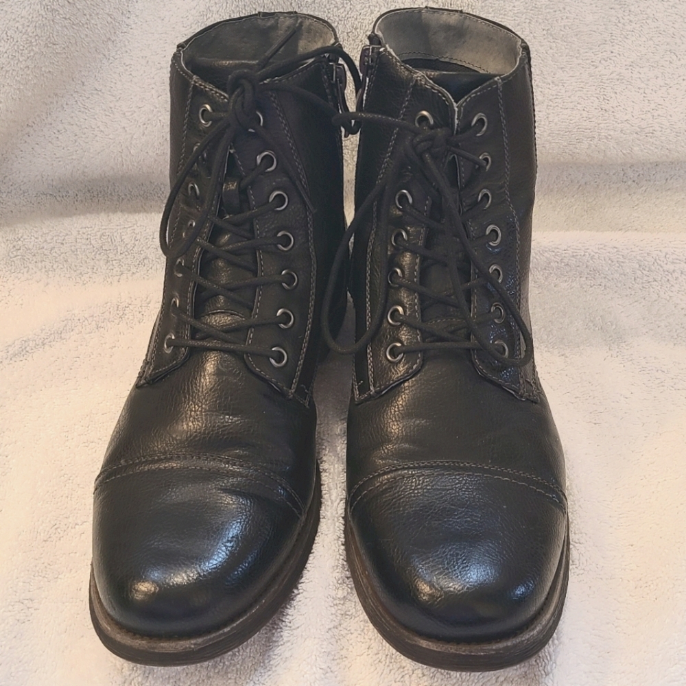 Steve Madden Men's Black Leather Boots